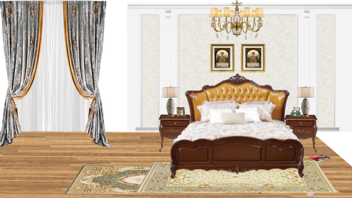 主卧房间-华-再创作-再创作-拼图-美间(软装设计采购助手)